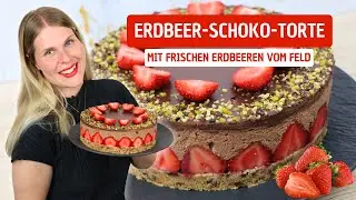 Erdbeer-Schoko-Torte | Kühlschranktorte | Torte ohne Backen | Einfach & Schnell | Jessys Küchenkunst