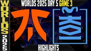FNC vs MKOI Highlights Game 3 | Worlds 2025 Day 5 Swiss Stage | Fnatic vs Movistar KOI G3