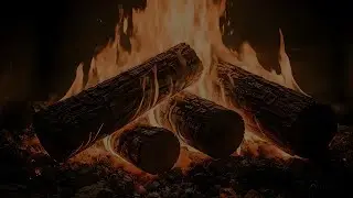 Cozy Fireplace at Night 🔥 Crackling Fire Sounds for Deep Sleep & Relaxation (10 Hours)