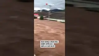 &Aacute;gua avan&ccedil;a, enche rios, rompe represas e amplia caos no RS