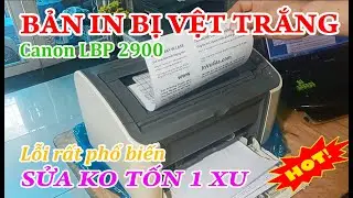 Canon 2900 Bản in vệt sọc trắng | HD kiểm tra sửa chữa