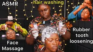 ASMR 1 hour of fast scalp scratching,hair washing rubber loosening for good sleep and relaxation