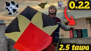 2.5 Tawa Kite Flying With Laba Laba 😱 || 2.5 tawa kite making 💥 biggest kite flying 😮 || Basant 2025