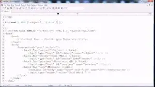 PHP Tutorial: Send Mail [Part One(1)]