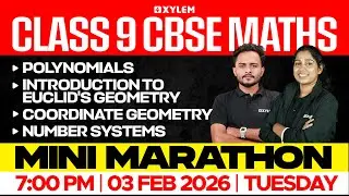 Class 9 CBSE Maths |  Polynomials, Euclid, Coordinate Geometry, Number Systems | Class 9 CBSE Maths