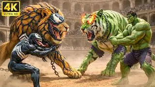 Legendary Venom Lion 🆚 Savage Hulk Wolf 🐺🦁 | Epic Arena Showdown | Who Will Win?