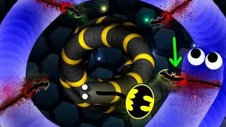 Slither io POWER OF BATMAN ! REAL HACK | The Dark Knight SKIN | EPIC MOMENTS