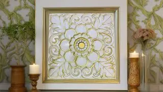 #527 HUGE RESIN WALL ART MADE FROM A STEPPING STONE MOLD!