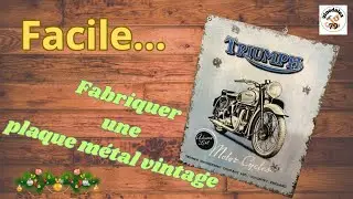 Plaque m&eacute;tal vintage