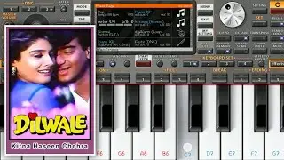 Kitna Haseen Chehra | Dilwale | Mobile Instrumental Cover On ORG 2020 By Piano Star