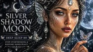 Silver Shadow Moon 🌙 Deep Sleep & Quiet Night Shadows | 8 Hours Moon Ambience for Rest & Healing