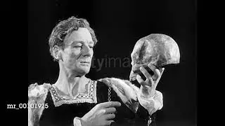 At actors John Gielgud performing Shakespeare hamlet
