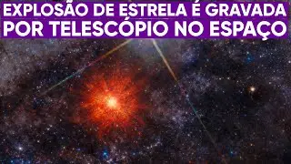 Telescópio filma explosão de estrela