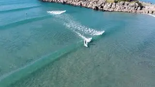 Great longboard surf day with empty lineup at Main Beach (Almost never happened before!)