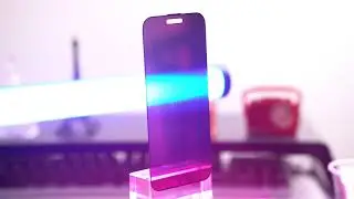 WSKEN iPhone 17 Pro Max Privacy Screen Protector Purple Blue Light Eye Protection Auto-Dust Removal