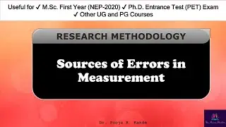 Sources of Errors in Measurement | Research Methodology #nep2020 #research #education #ugcnet 