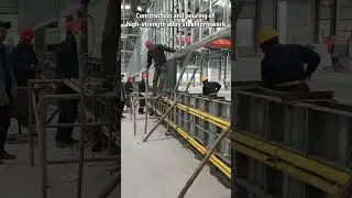 Construction and pouring of high-strength alloy steel formwork