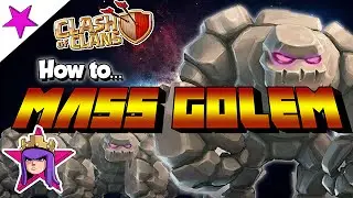 Clash of Clans - How to use mass golem in war! Awesome Town Hall 10 strategy!