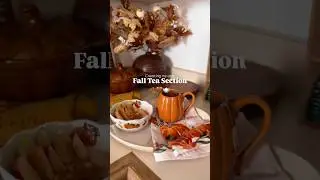 Creating A Fall Cozy Tea Section 🍂🫖 #fallvibes #cozyfall #tea #cozy #falldecor #shorts #aesthetic