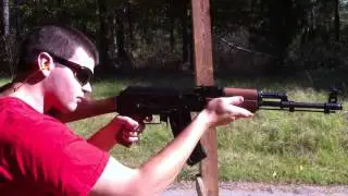Cameron shooting the AK22