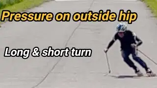 #skate 311 / Pressure on outside hip / Ski long & short turn / 外股関節に重みを感じるポジション、内脚の絞り込み