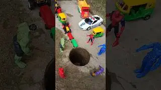 🤩 Satisfying vehicle fall in pit 🚗. #tractor #jcb #shorts #fm toy #car #gadi #rc #motor #truck #cng