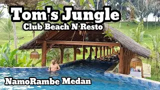 Pengalaman seru mandi Kolam renang Tom's Jungle Club Beach N Resto Namorambe Medan || vibe Bali abis