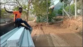 Precast Compound wall installation process