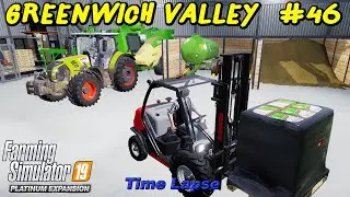 Sowing Barley. Animal Care. Making & Selling Pellets | Greenwich Valley #46 | FS19 4K TimeLapse