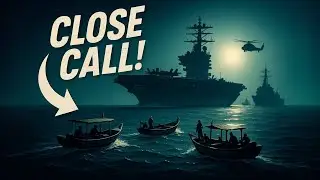 The moment a civilian ship accidentally entered a US carrier safety zone