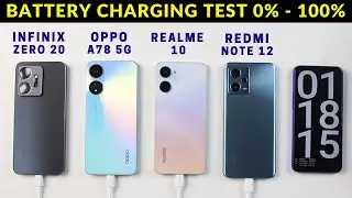 Realme 10 vs Infiniz Zero 20 vs Redmi Note 12 vs Oppo A78 Charging Test Comparison