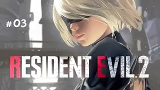 2B de Nier Automata no Resident Evil 2 - Cen&aacute;rio A  -  PC - Part 03  - HDR