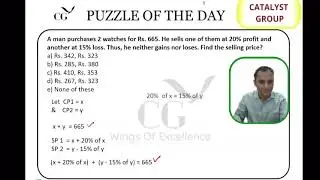 Puzzle of the Day Explanation | Profit, Loss & Discount | Catalyst Group Institute