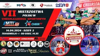 VII Mistrzostwa Polski w Cheerleadingu Sportowym dzień trzeci od godz. 14.55