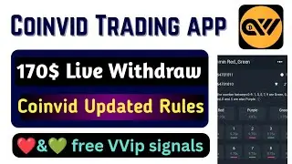 Coinvid Earning app | Red and Green 1 minute best signal winning strategy | Live withdrawal #coinvid