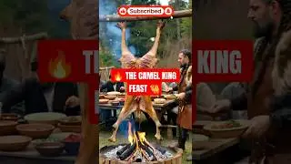 🐫🔥 Viking Chef Roasts a GIANT Camel Over Open Fire | Epic Outdoor Feast! ⚔️🍖  #meat #animals