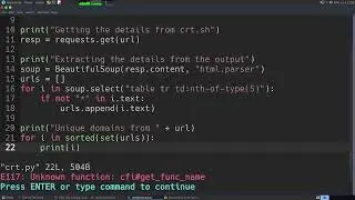 script to scrape crt.sh for subdomain enumeration