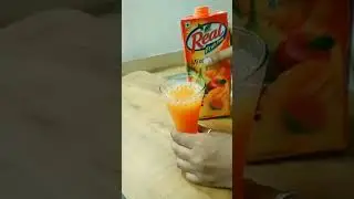 Mixed fruit juice | Real fruit juice review | How's the taste🤔 #juice #real #short
