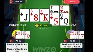 All in winzo Poker gameplay walkthrough part by part videos
