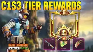 BGMI C1S3 TIER REWARDS IS HERE | DBS DIAMOND TIER GUN SKIN | C1S3 RANK REWARDS - FIRST LOOK !