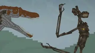Spinosaurus vs siren head in Melon Playground (battle)