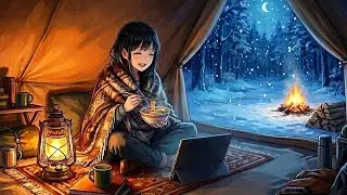 Far From the City, Alone in the Snow❄️ 🗻Camping| cooking&vibing🌌#camping #ghibli #lofi #livingalone 