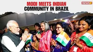 PM Modi Receives Grand Welcome in Brazil, Interacts With Indian Diaspora | NewsX