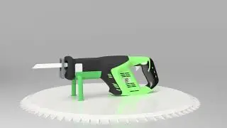 Powered Hand Saw Turntable Animation