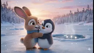 Winter Ice Adventure 🐰🐧 Bunny & Penguin Fun | Where Pi&Pong |