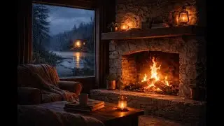 Fireplace Far Away 🔥 8 Hours of Calm Fire Sounds for Anxious Sleep
