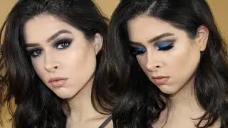 NYE GLAM BLUE SMOKEY EYE MAKEUP TUTORIAL | Sara Emiliani