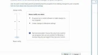 Disable User Account Control (UAC) in Windows 7