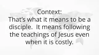 Sunday School Lesson Overview March 10, 2019 A Costly Call / A Call To Sacrifice