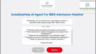 InstaDataHelp AI Agent in Action in University Admission | AI in Customer Support Automation